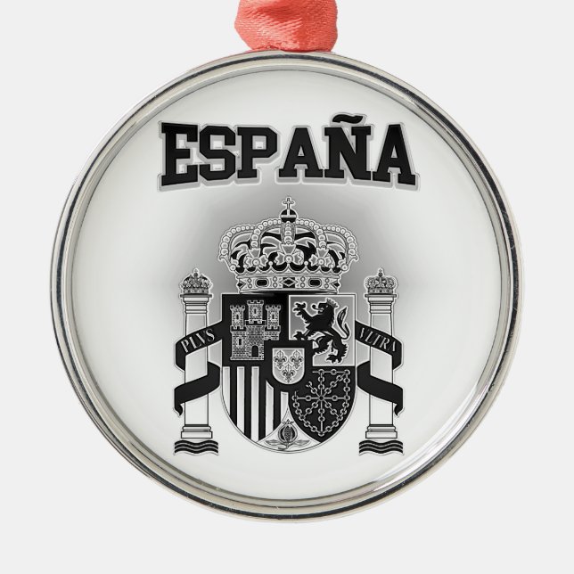 Spain Coat of Arms Metal Tree Decoration (Front)