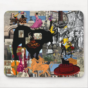 Spain collage Spanish culture gifts Mouse Pad