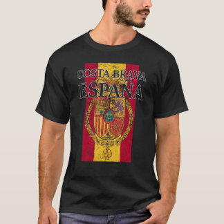 Spain Costa Brava Flag Travel Europe Holiday T-Shirt