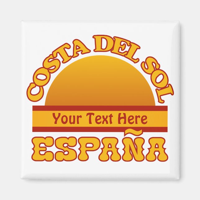SPAIN Costa Del Sol custom magnet (Front)