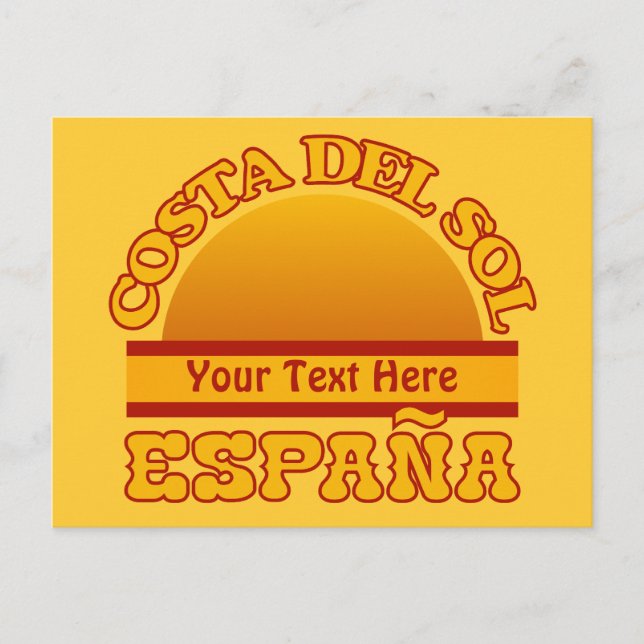 SPAIN Costa Del Sol custom postcard (Front)