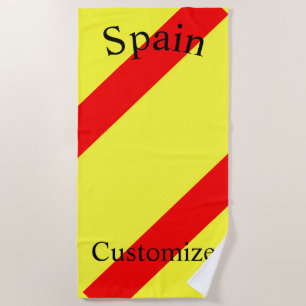 Spain Country Flag Thunder_Cove Beach Towel