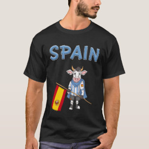 Spain Cow  Spanish Fans T-Shirt