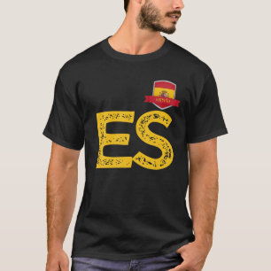 Spain Espa a Human Flag Letter E and S Spain Espa T-Shirt