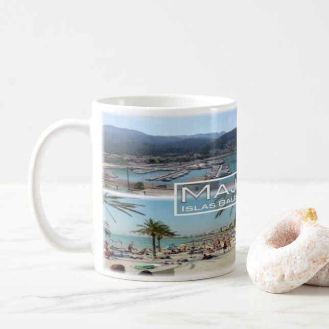 Spain - Espana - Balearic Islands -  Majorca - Coffee Mug (With Donut)