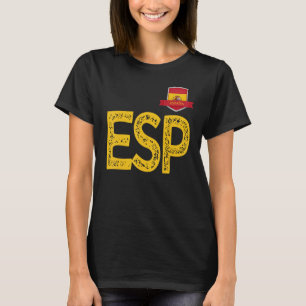 Spain España Human-Flag Letter E and S and P Spain T-Shirt
