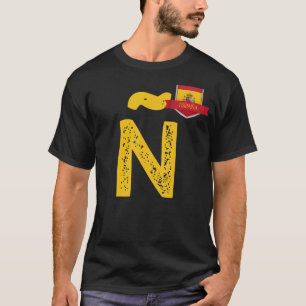 Spain España Human-Flag Letter N Spain España T-Shirt