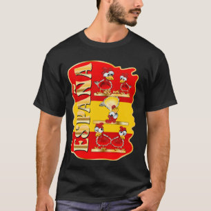 SPAIN ESPAÑA SPANISH FLAG POULTRY CHICKEN T-Shirt
