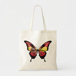 Spain Espana Swallowtail Butterfly Flag Sticker Tote Bag