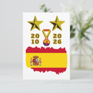 Spain Final World Cup 2026 Champion Supporter Thank You Card