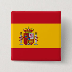 Spain Flag 15 Cm Square Badge