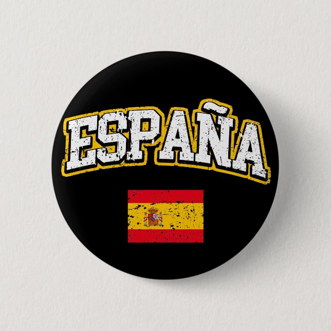 Spain Flag 6 Cm Round Badge (Front)