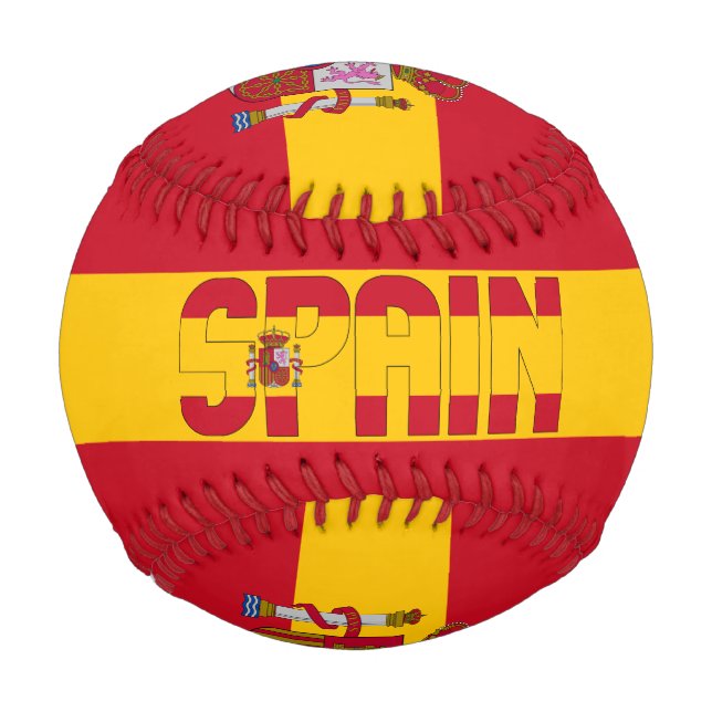Spain Flag and Coat of Arms Patriotic Baseball (Front)