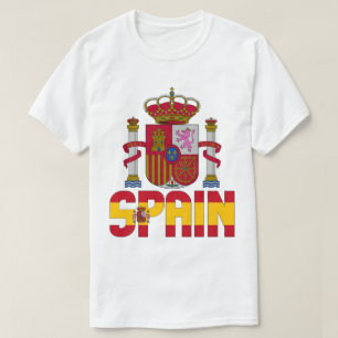 Spain Flag and Coat Of Arms Patriotic T-Shirt