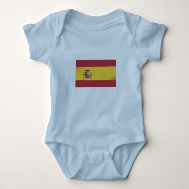 Spain Flag Baby Bodysuit (Front)