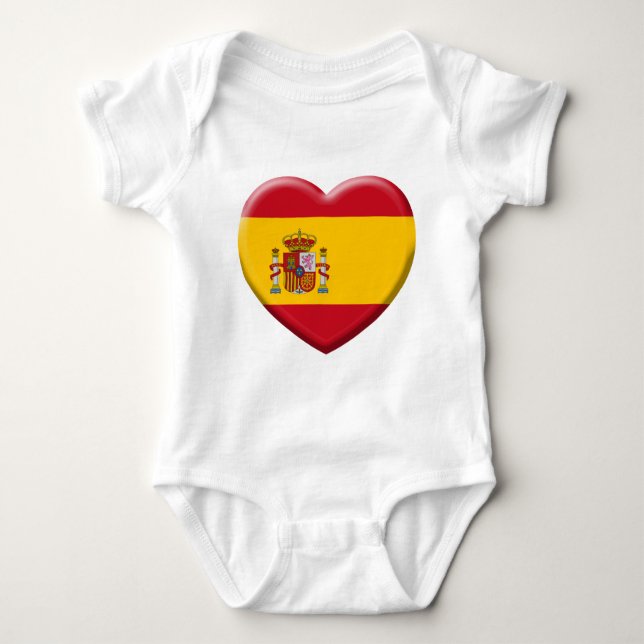 Spain flag baby bodysuit (Front)