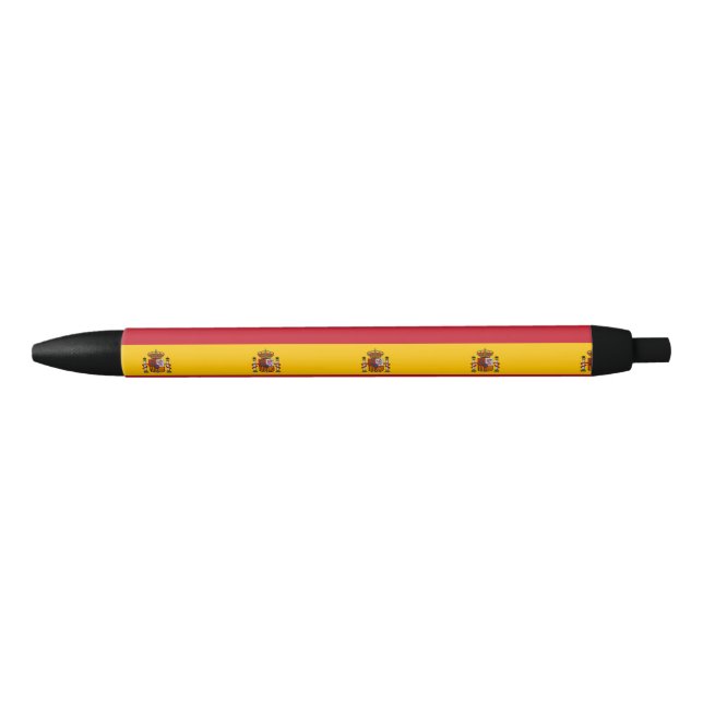 Spain Flag Black Ink Pen (Front)