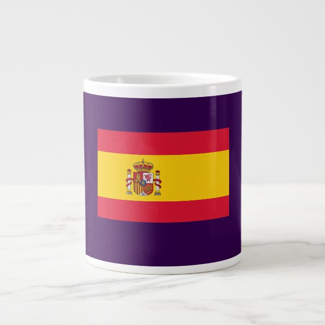 Spain Flag – Classic National Pride Design Large Coffee Mug (Front)
