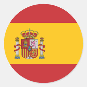 Spain Flag Classic Round Sticker