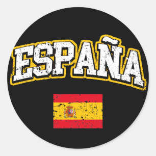 Spain Flag Classic Round Sticker