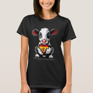 Spain Flag Cute Cow Spanish Pride Espanol Spanish  T-Shirt