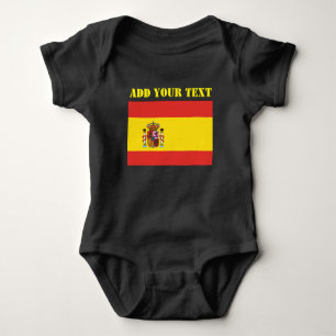 Spain Flag Football Soccer sport Spanish Baby Bodysuit