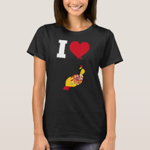 Spain Flag for Lanzarote I Love Lanzarote T-Shirt