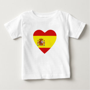Spain Flag Heart T-Shirt