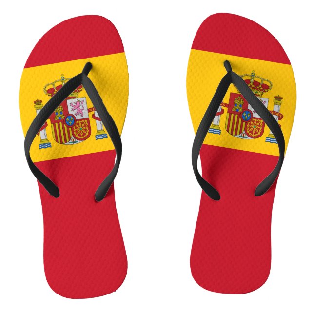 Spain Flag Jandals (Footbed)