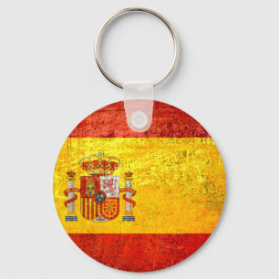 Spain flag key ring