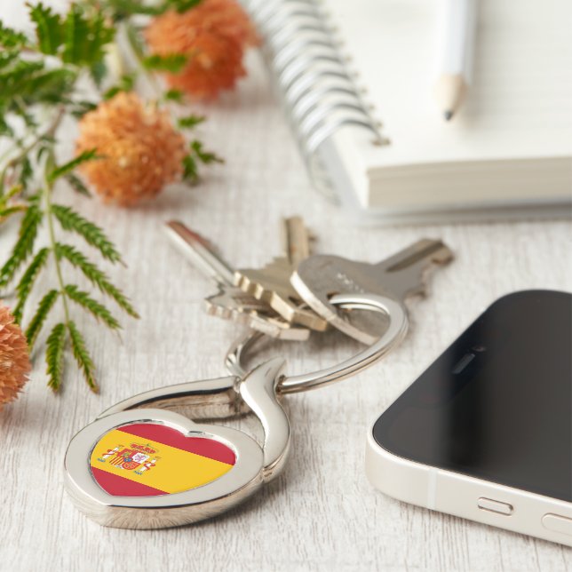Spain flag key ring (Side)