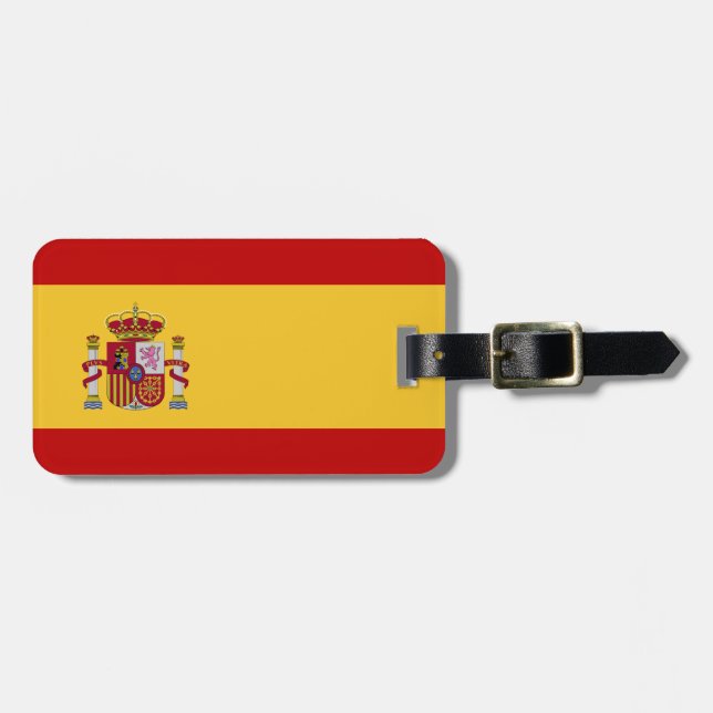 Spain Flag Luggage Tag (Front Horizontal)