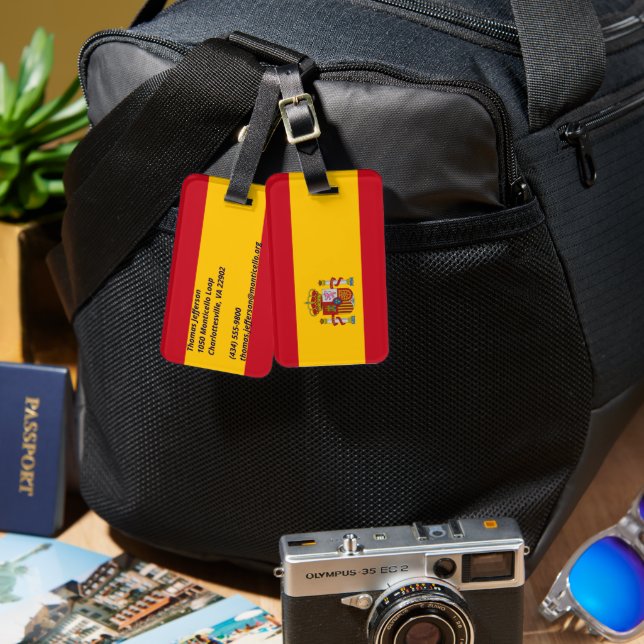 Spain flag luggage tag (Front & Back)