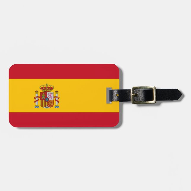 Spain Flag Luggage Tag (Front Horizontal)