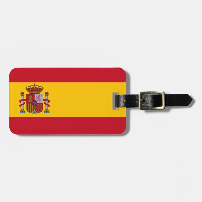Spain Flag Luggage Tag (Front Horizontal)