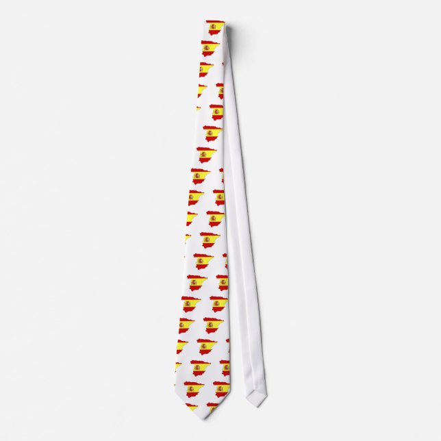Spain Flag Map full size Tie (Front)