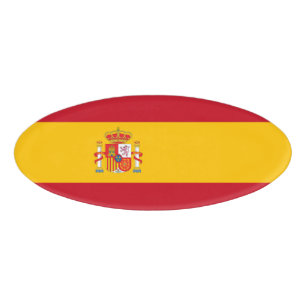 Spain flag name tag