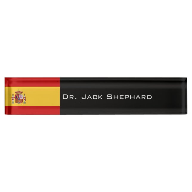 Spain Flag Nameplate (Front)