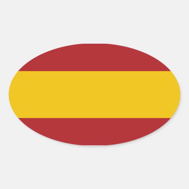 Spain Flag Oval Sticker (Front)