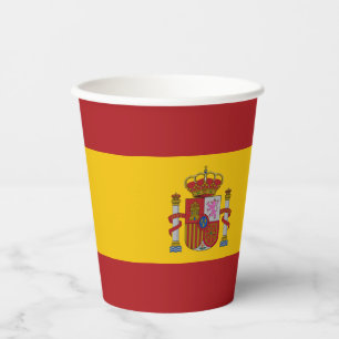 Spain Flag Paper Cups