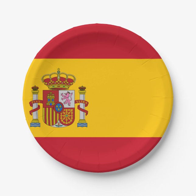 Spain flag paper plate (Front)