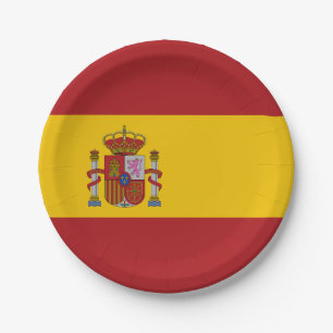 Spain Flag Paper Plate