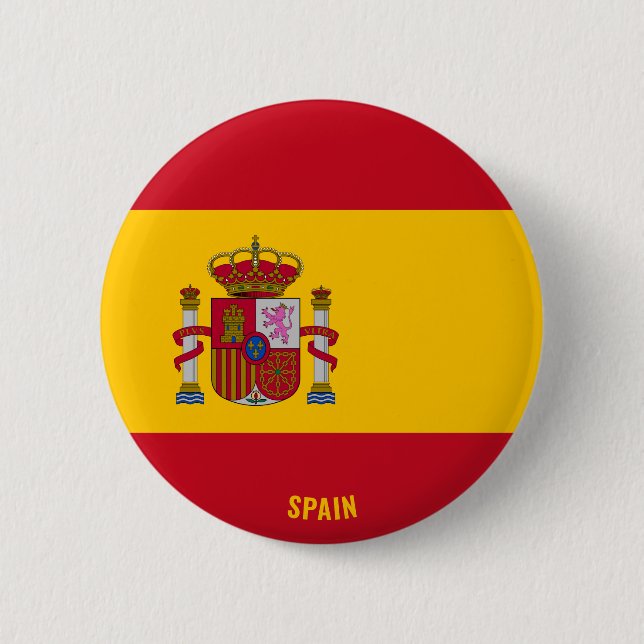 Spain Flag Patriotic 6 Cm Round Badge (Front)