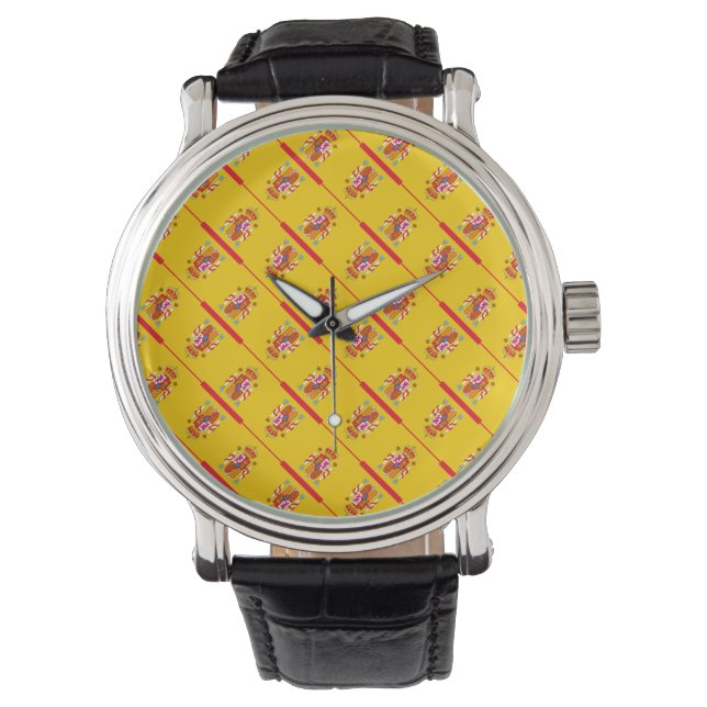 Spain flag pattern watch (Front)