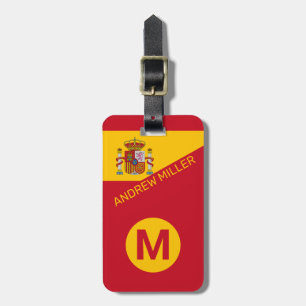 Spain Flag Personalised modern travel luggage Luggage Tag