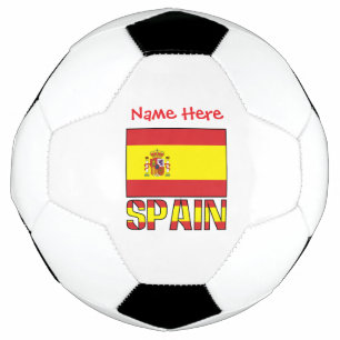 Spain Flag Personalised Soccer Ball