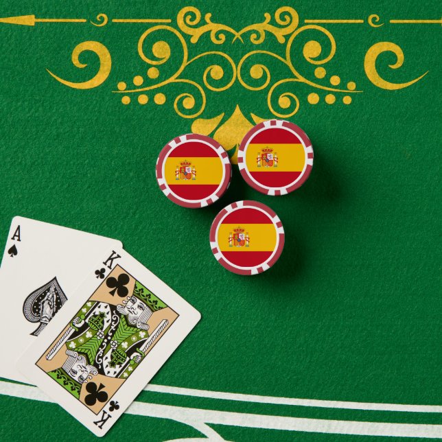 Spain flag poker chips (Poker Table (Stack))