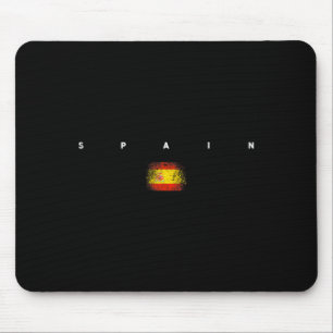 Spain Flag Pride Vintage Retro Soccer Spanish Foot Mouse Pad