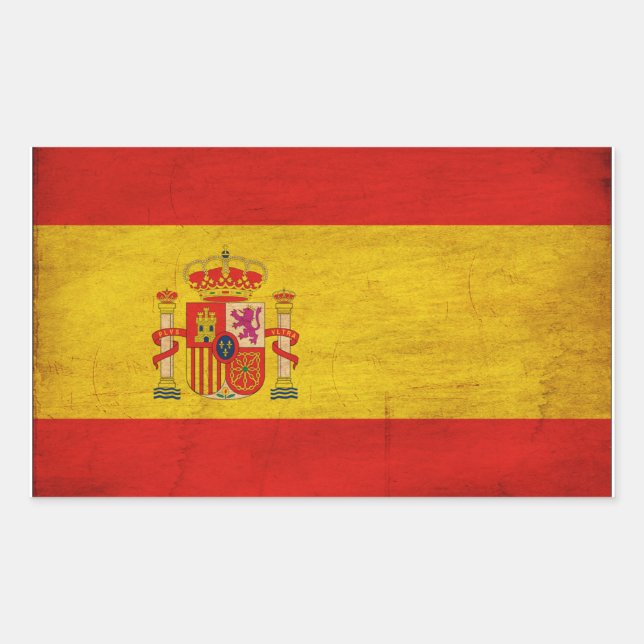 Spain Flag Rectangular Sticker (Front)