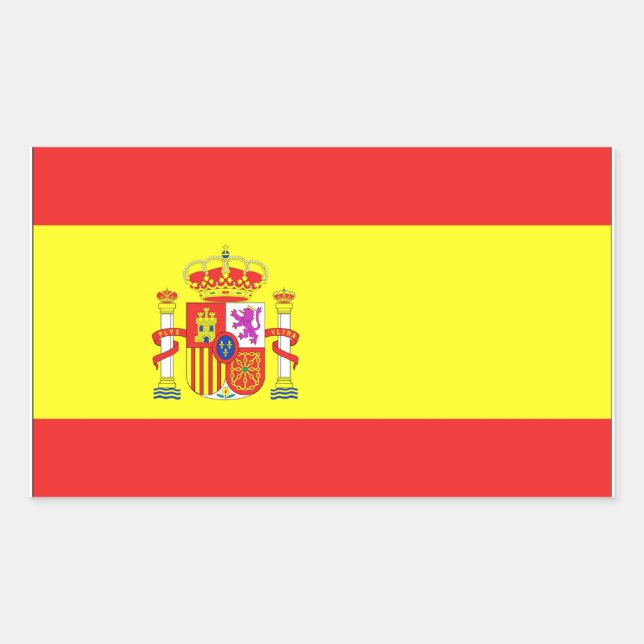 Spain Flag Rectangular Sticker (Front)
